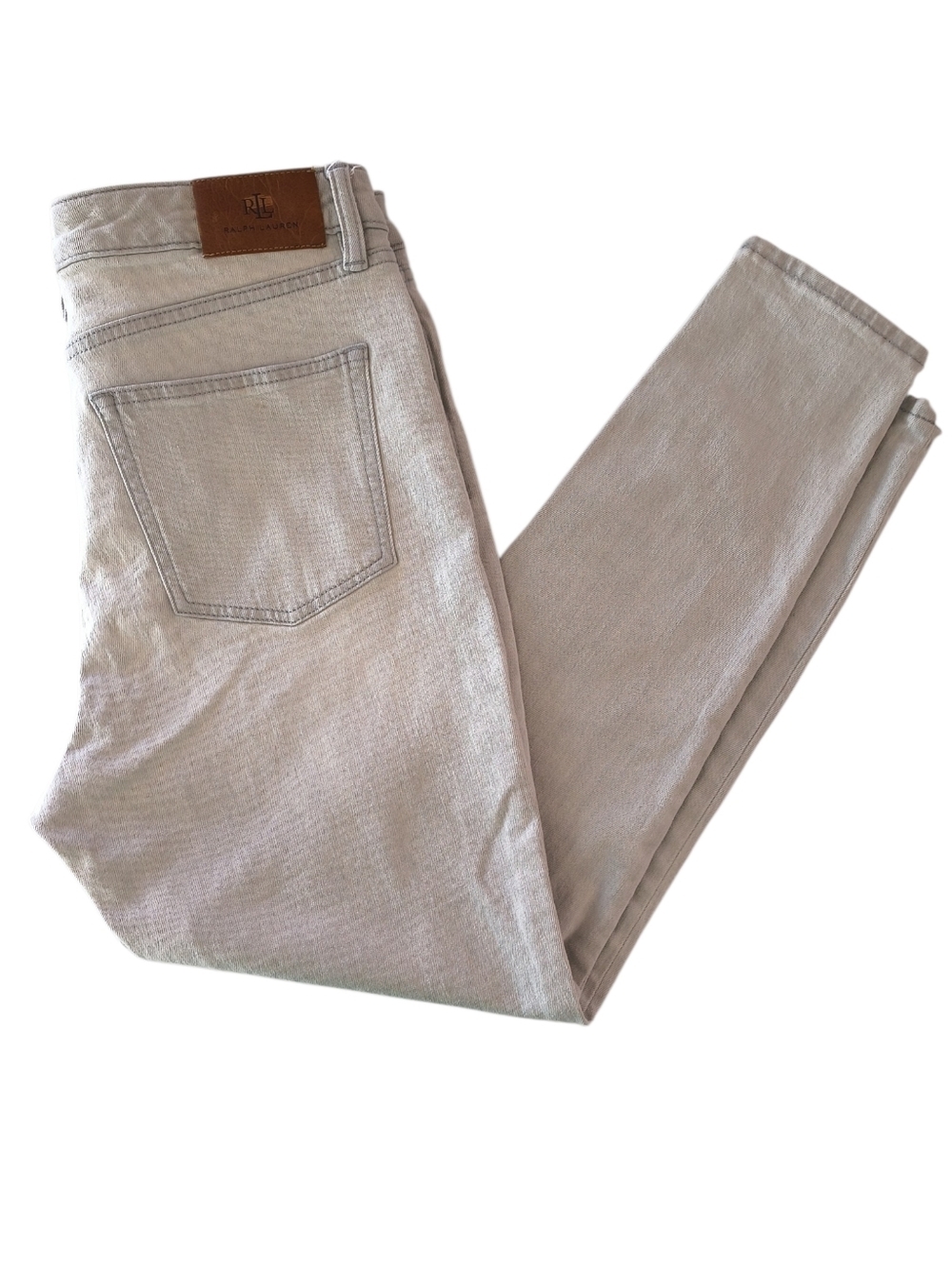 Lauren Ralph Lauren Black Label Light Gray Skinny Jeans Size 10